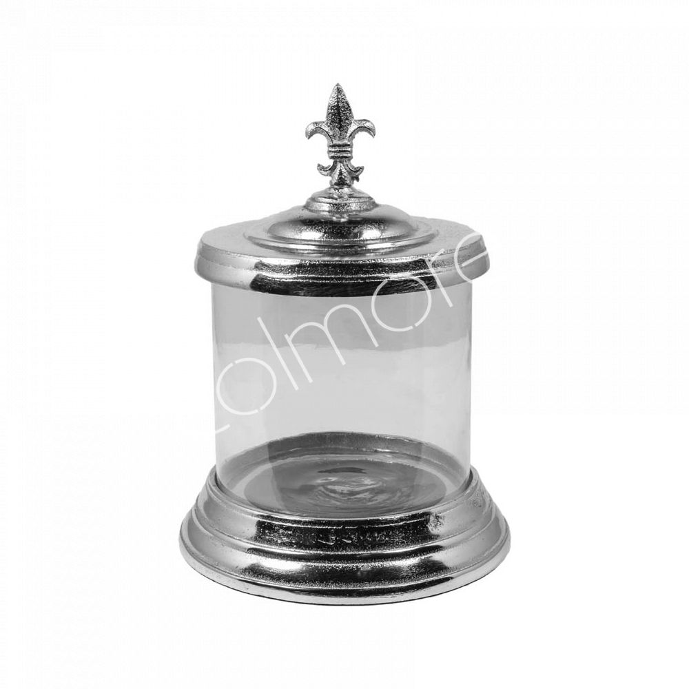 Jar with lid lily 26x26x34cm