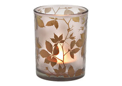 Windlight with brown decoration