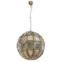 Ceiling lamp with mirror antique glass 37x37x44cm