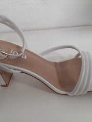 High sandals with ankle strap