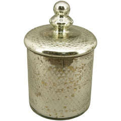 Antique silver jar with lid 12.5x12.5x25cm