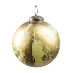 Christmas ball marble gold 8cm