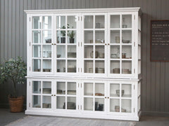 Display cabinet with 8 doors/shelves White