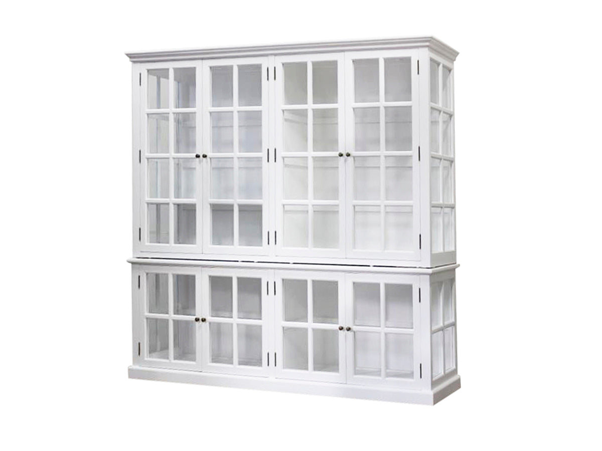 Display cabinet with 8 doors/shelves White