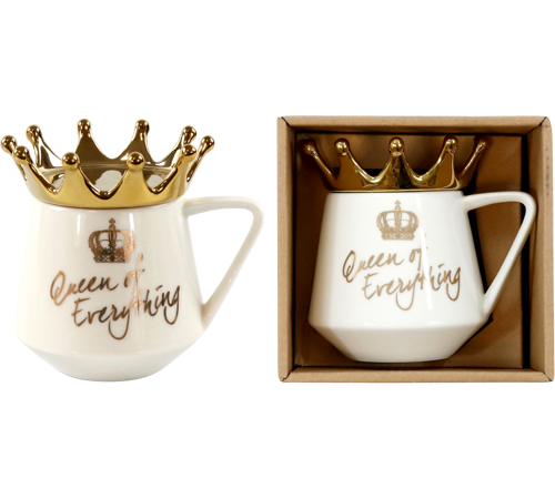 4331 MUG WITH LID”QUEEN" 10x13x11cm dia