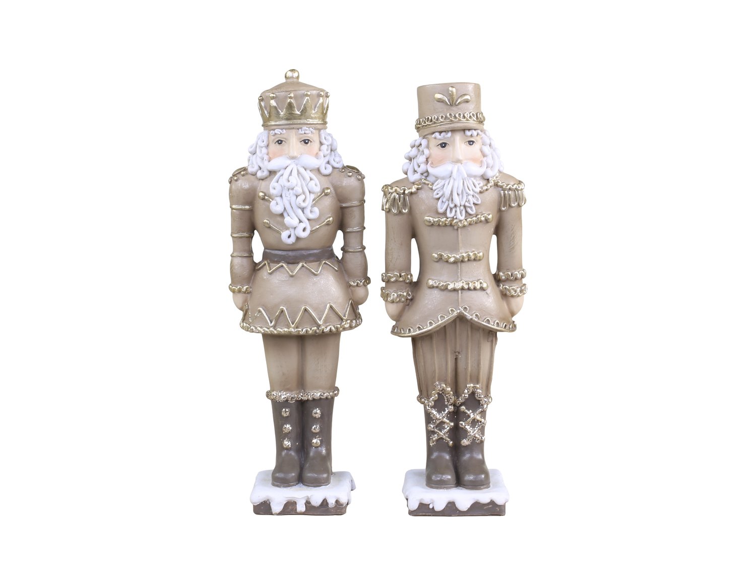 Nutcracker with gold decoration set of 2