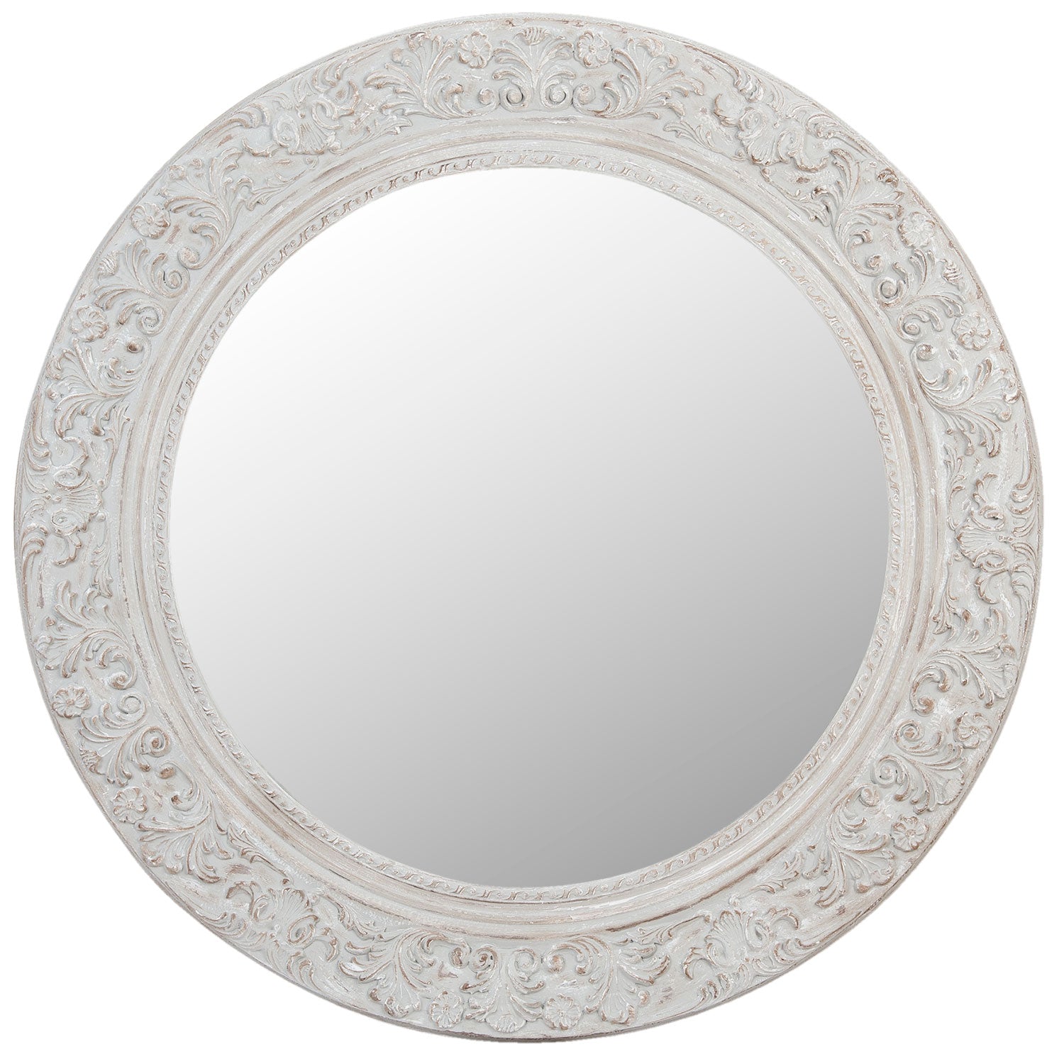 Round mirror with decoration Ø 120cm
