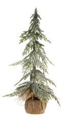 55CM XMAS TREE GREEN ICE FINISH, JUTE BASE PE