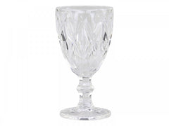 Wine glass with diamond cut