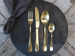 Cutlery set of 4 gold