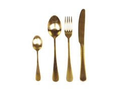 Cutlery set of 4 gold