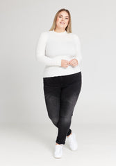 No. 1 By Ox Blouse w turtle neck Off White