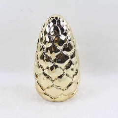 P.-Christmas-Cone standing 18cm gold