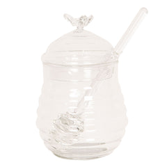 Honey jar with spoon Ø 8*12 cm