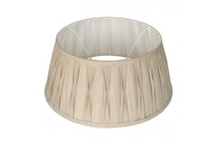 Standing lampshade pleated Riva drum 45 cm nature!