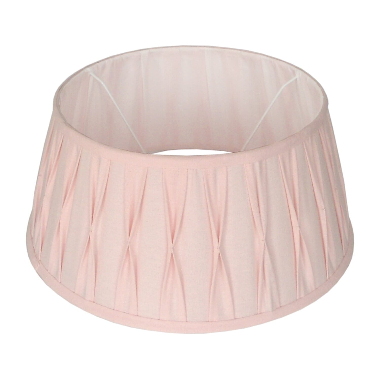 Standing lampshade pleated Riva drum 60 cm pink