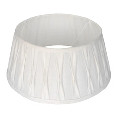 Standing lampshade pleated Riva drum 60 cm white