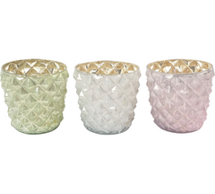 8839 TEALIGHT HOLDER”NIZZA" ROSA  ø10x10cm