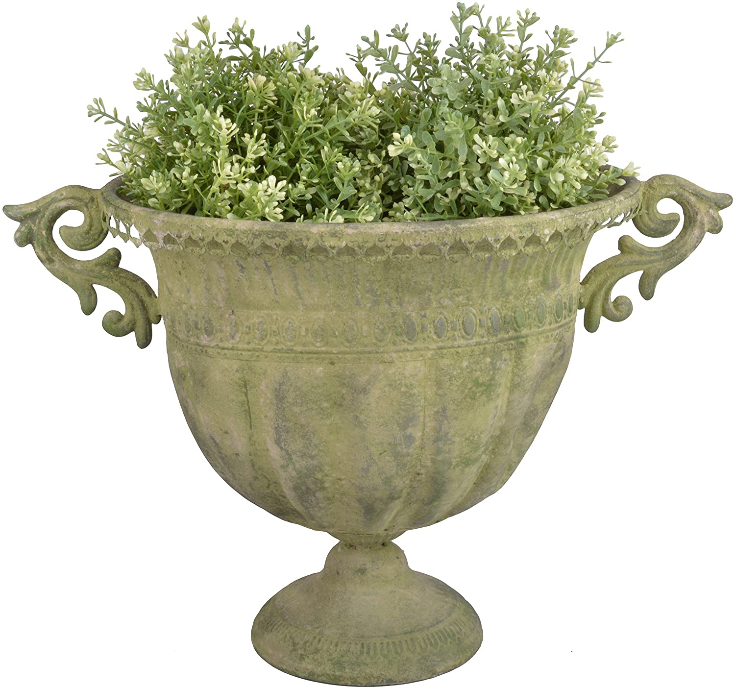 Antique green pot large