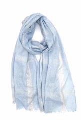 Scarf with silver checks