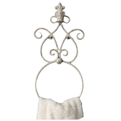 Chic Antique towel rail with crown