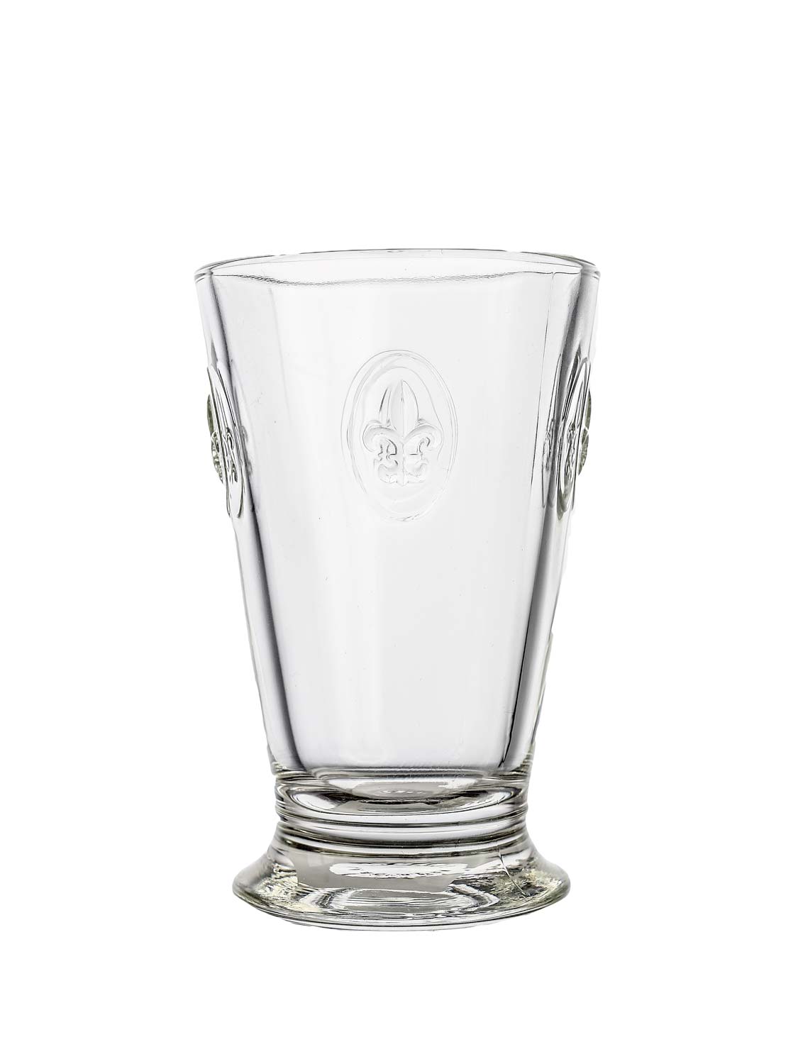 Tall drinking glass with lily H13cm D8.5cm