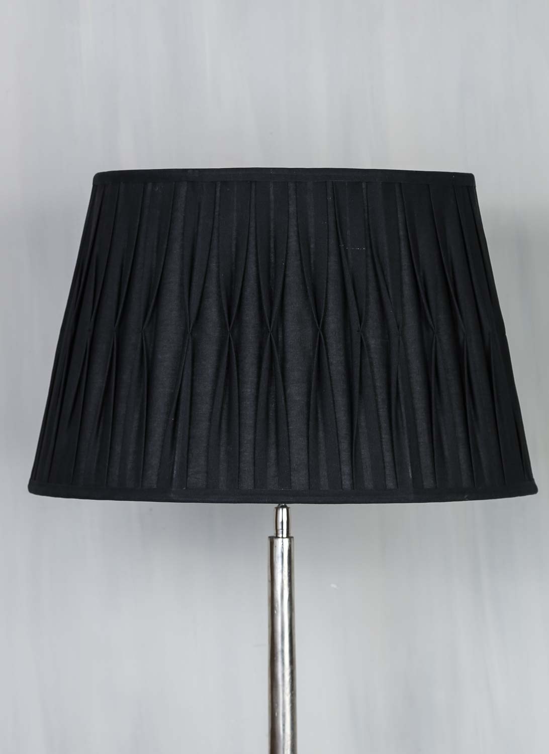 Standing lampshade pleats Riva oval 53 cm black