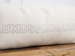 Pillow with bling bling luxury problems