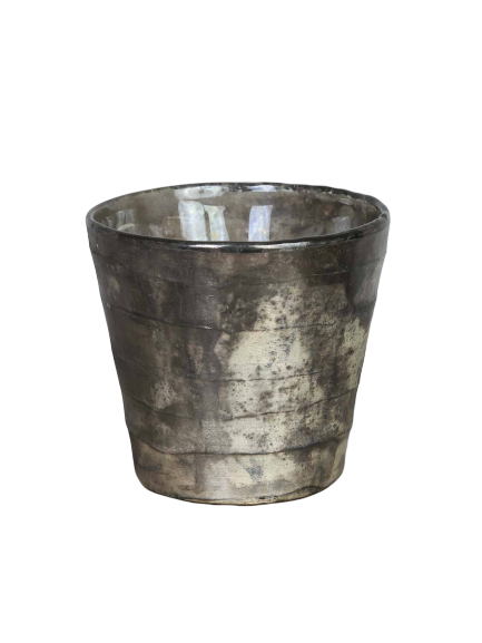 taglio pot conical old silver