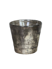 taglio pot conical old silver