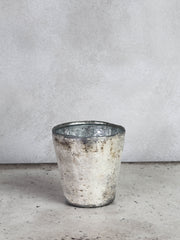 glass pot generous silver 10 * 10 cm