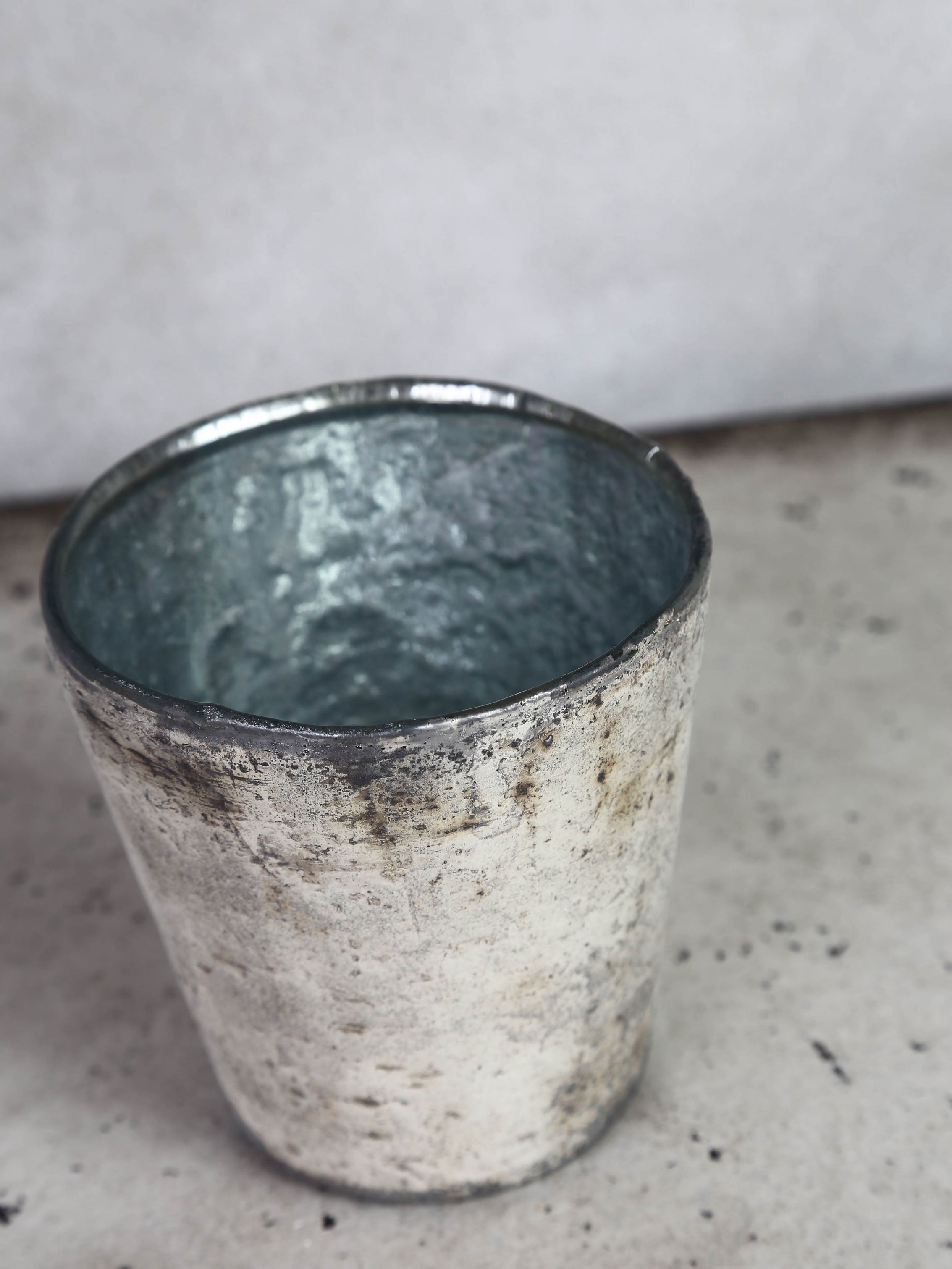 glass pot generous silver 10 * 10 cm