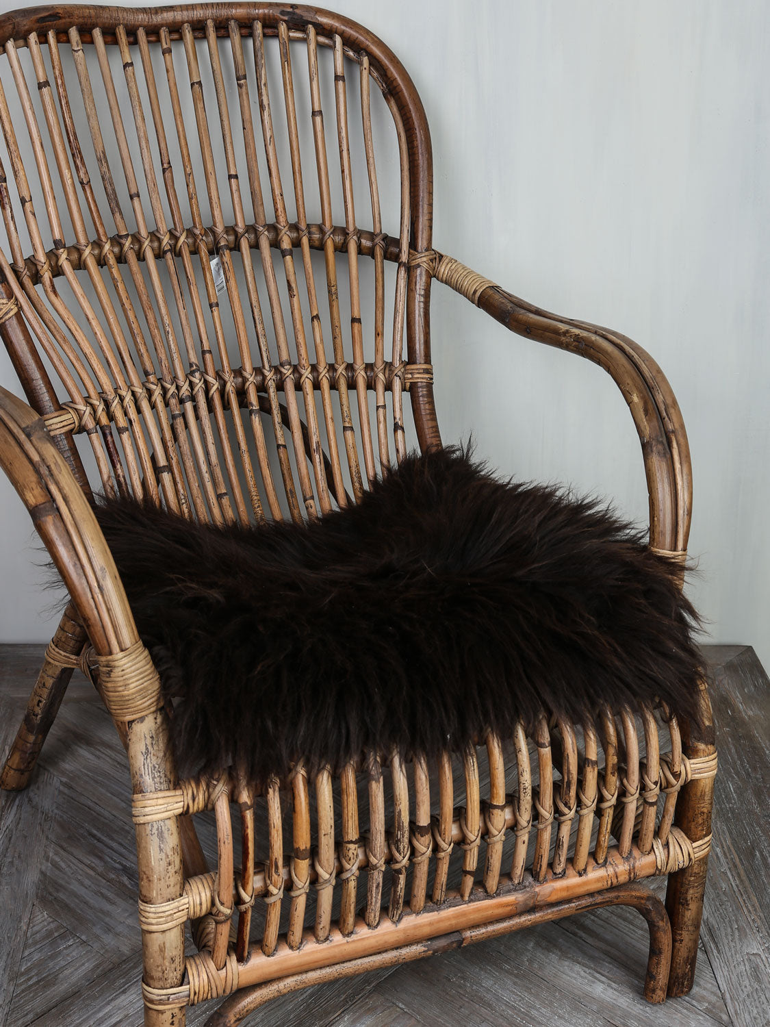 Lambskin for chair brown