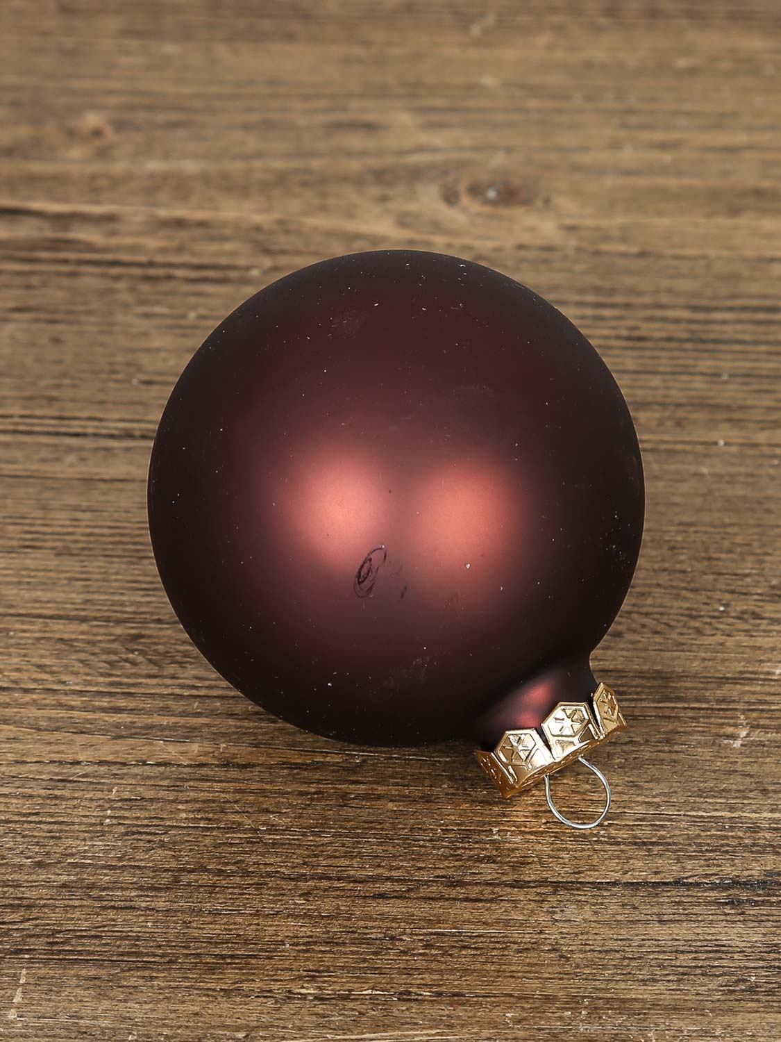 Maroon Christmas ball matt 80 mm