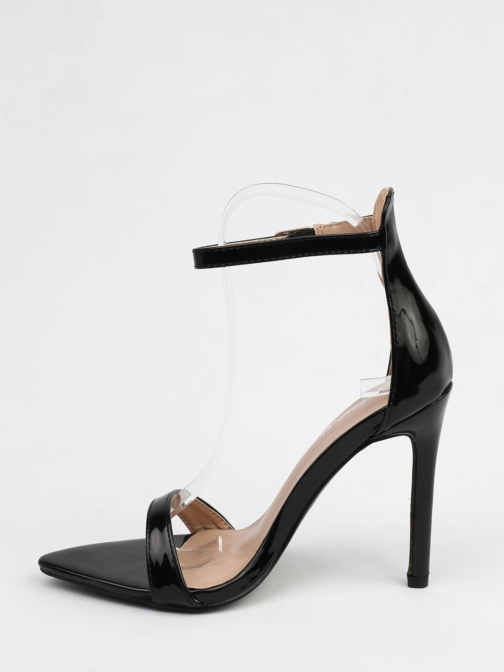 Stain - Black High Heel Sandals With Lace