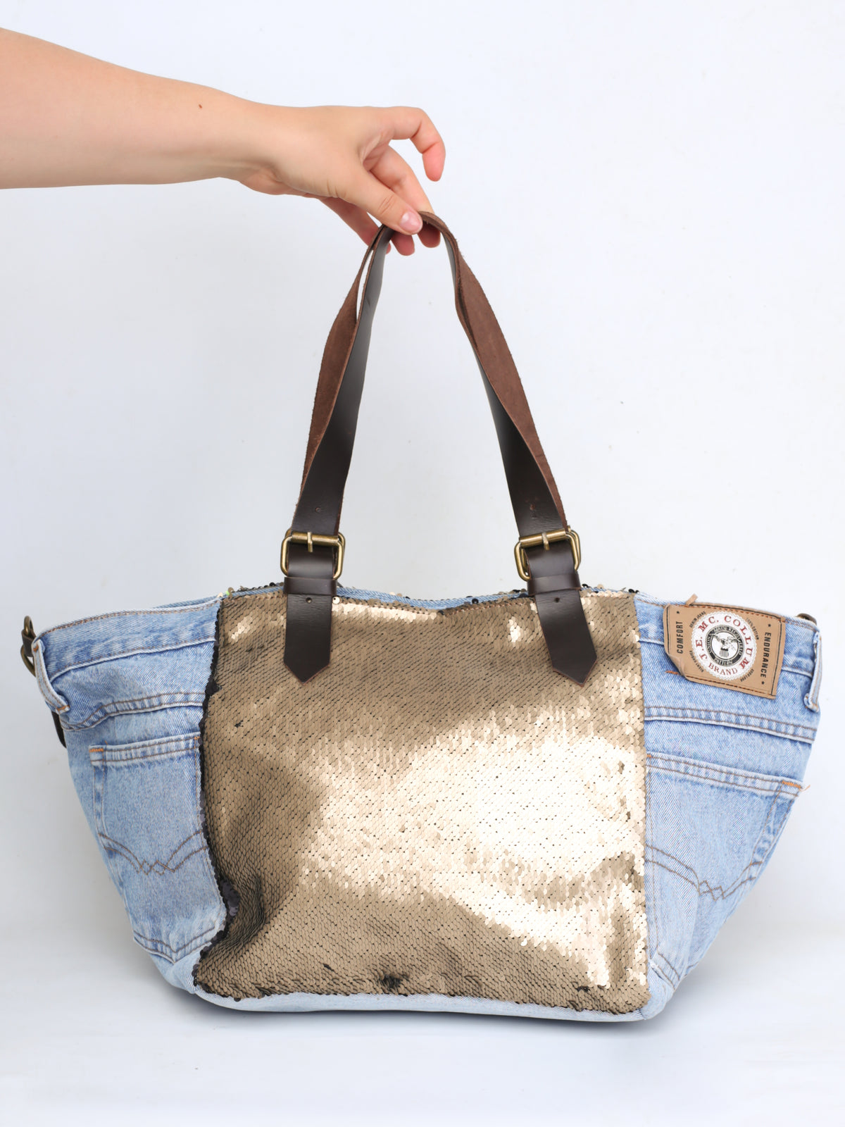 Cowboy bag with leather sequins