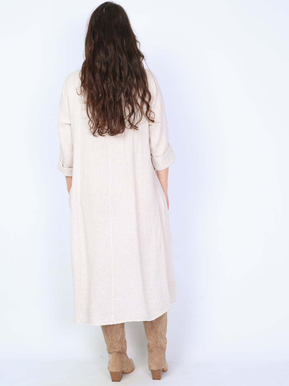 Krone 1 linen dress with buttons