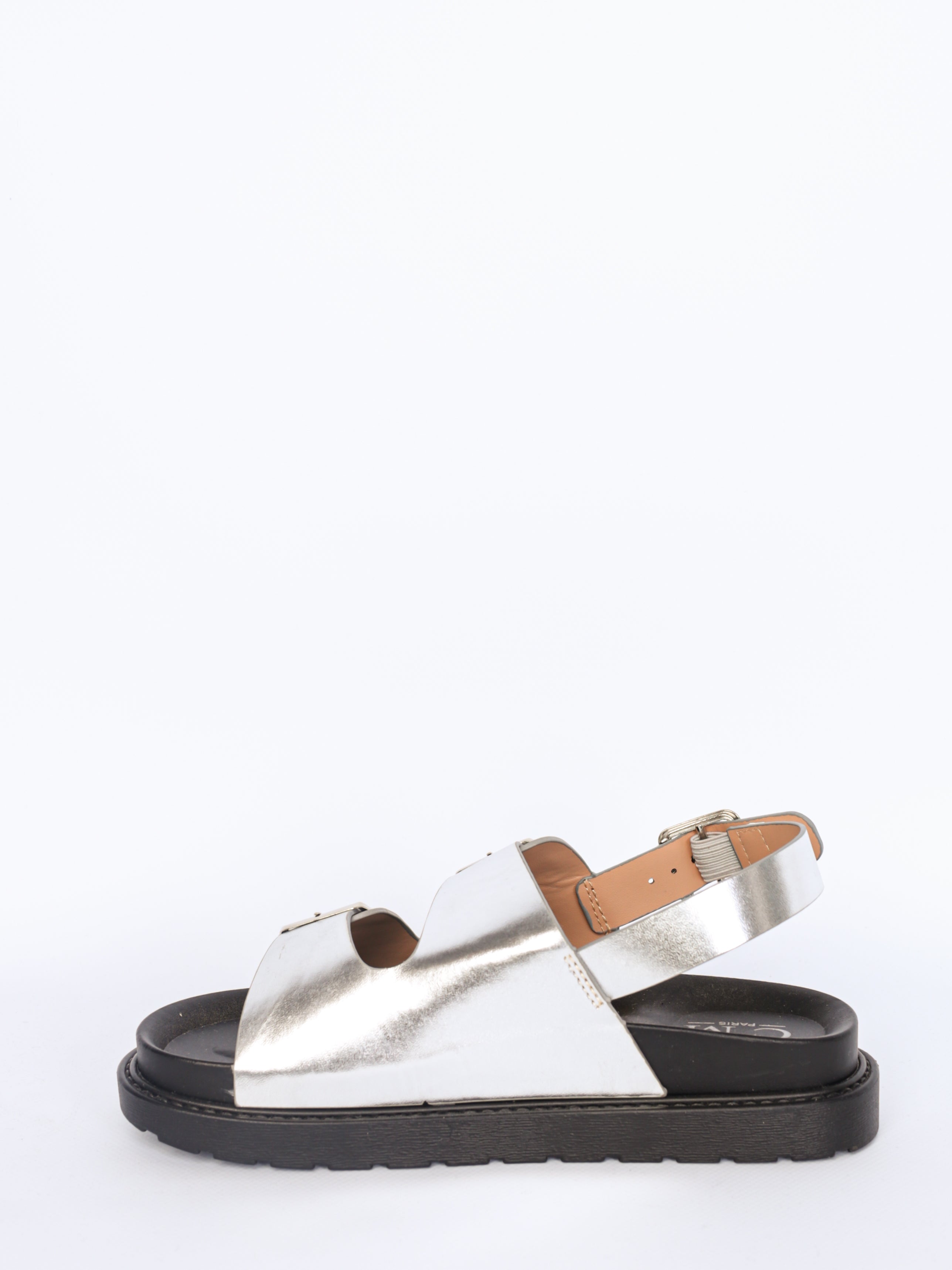 Sandals with buckles and strap