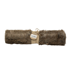 Table runner imitation fur brown 40x200cm