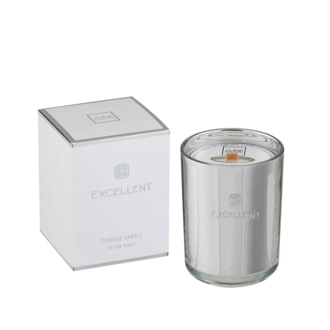 Scented candle silver D8xH10.5cm 50 hours