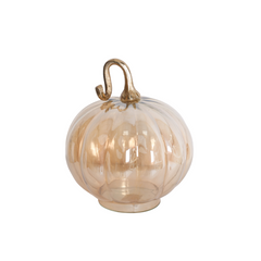 Glass pumpkin gold 20x20x23 cm