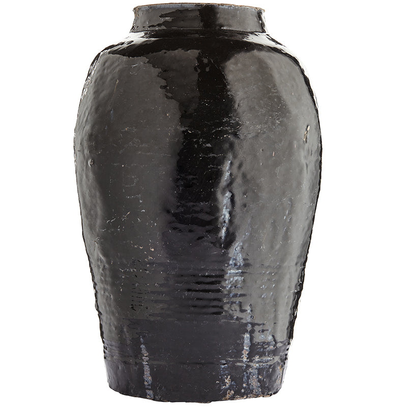 BLACK JAR ANTIQUE LARGE