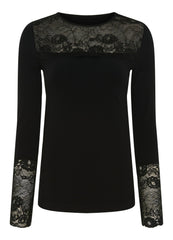 Tim &amp; Simonsen Nancy Blouse lace chest LS