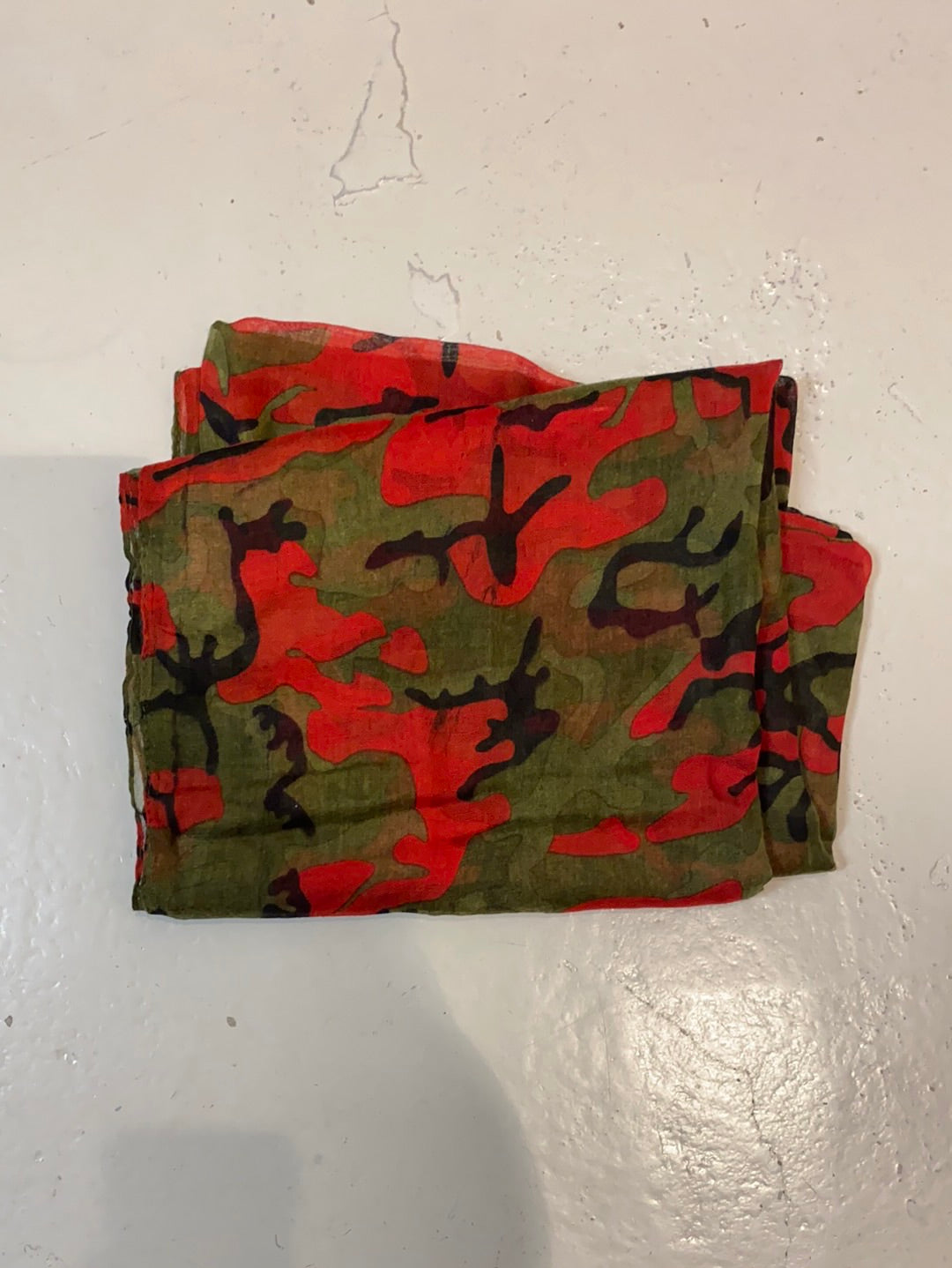 Scarf with military pattern