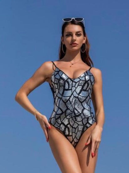 Swimsuit with sequins