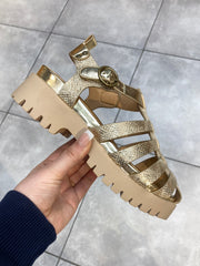 Guld Sandal lukket -