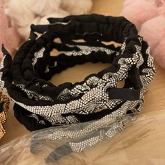 Hair band with bling curled