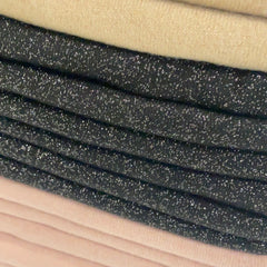 Cashmere stole with glitter black