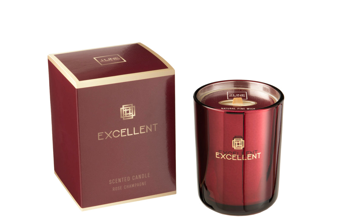 Scented candle in red