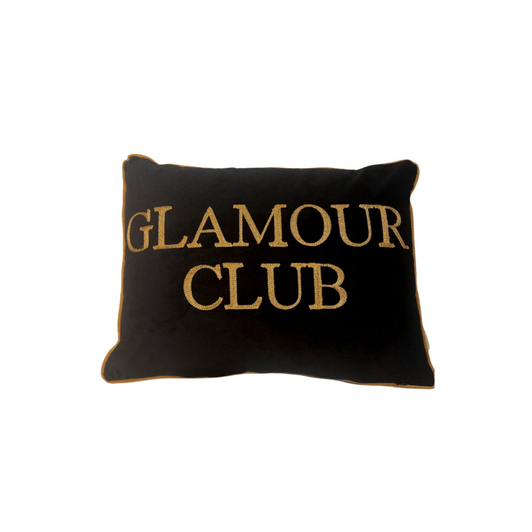 Cushion Glamor Velvet Black 40x60c